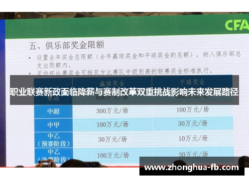 职业联赛新政面临降薪与赛制改革双重挑战影响未来发展路径